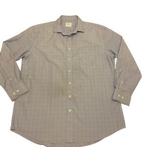 Oobe EC Chikfila Blue and White Check‎ Long Sleeve Button Down Shirt Sz XL